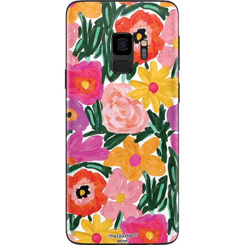 Bouffants and Broken Hearts Painterly Garden Galaxy S9 Skin